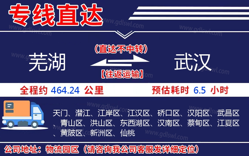 蕪湖到武漢物流公司 蕪湖到武漢物流公司