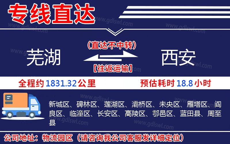 蕪湖到西安物流公司 蕪湖到西安物流公司